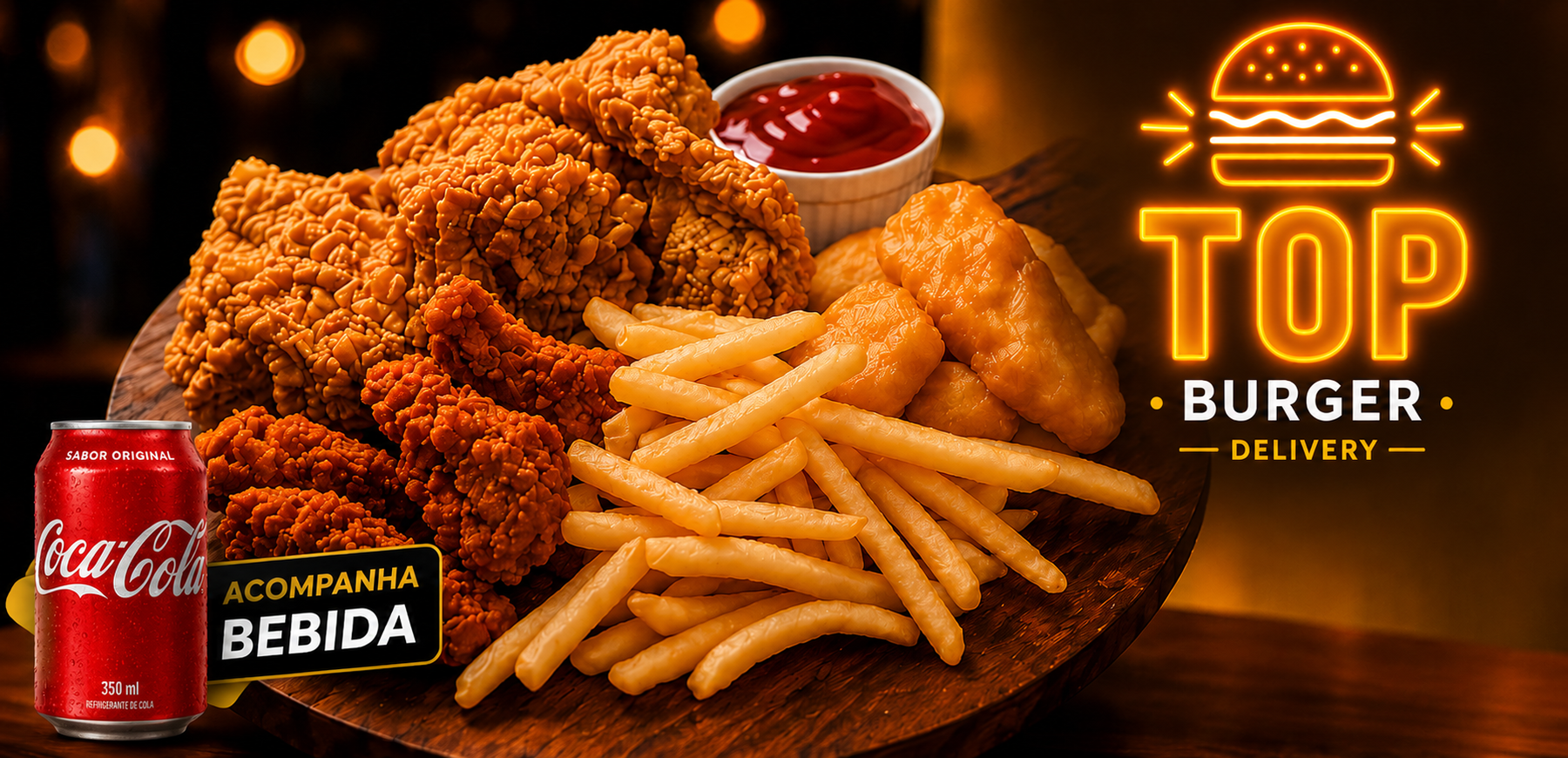 COMBO de Fritas + Frango Frito + Nuggets